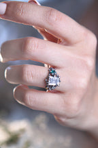 Gothic ring with multi-stones