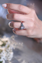 Gothic ring with multi-stones