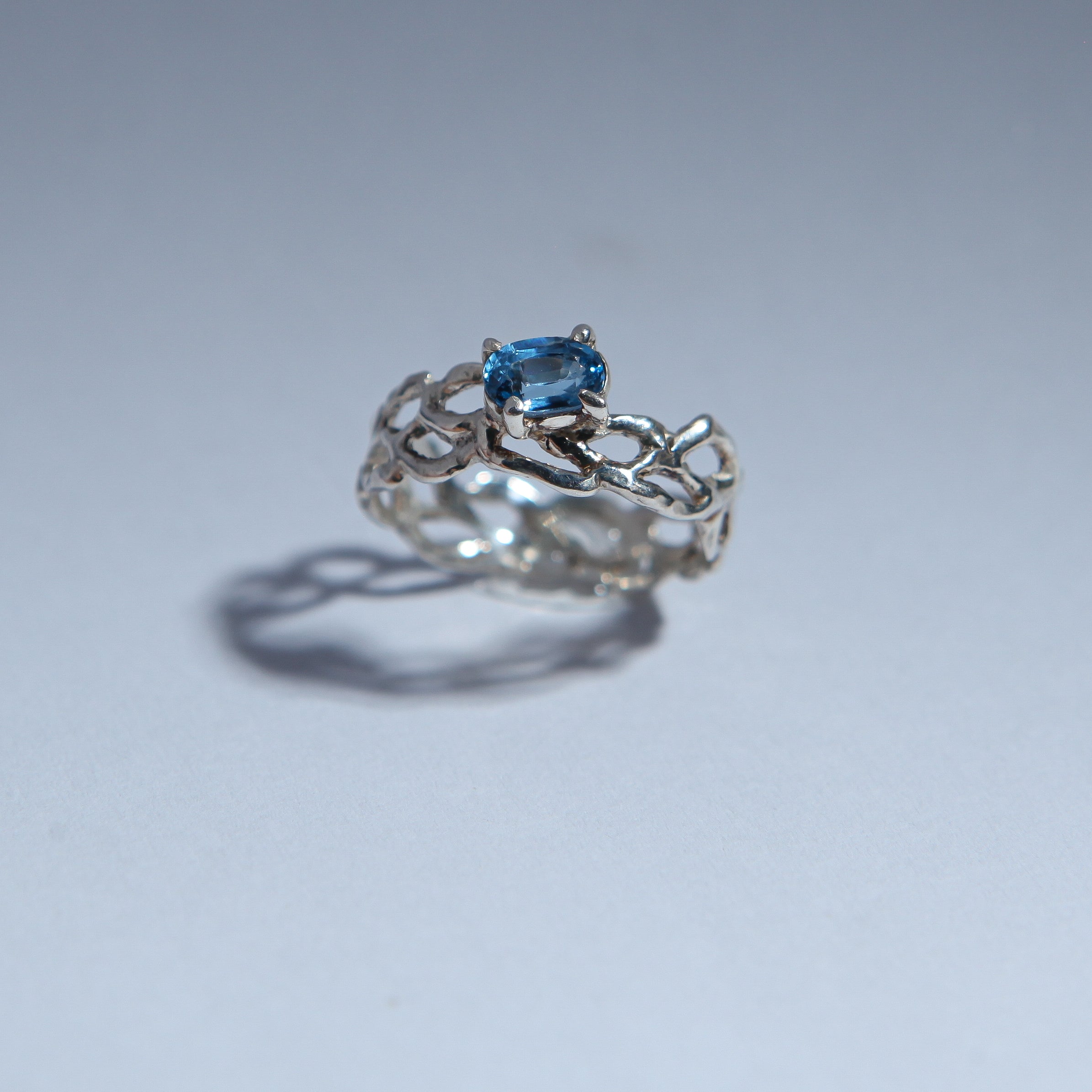 Lacey with blue zircon