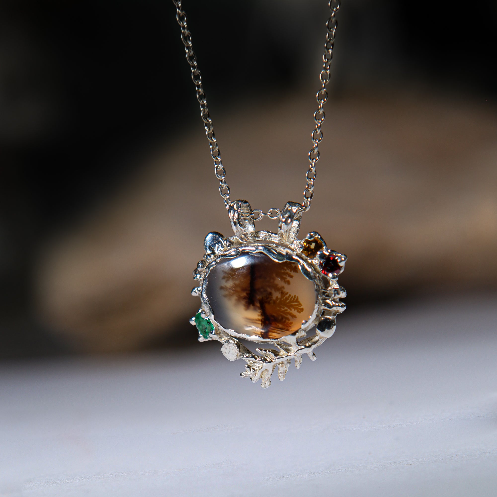 Delicate Botanical Story Pendant