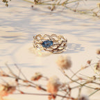 Lacey with blue zircon