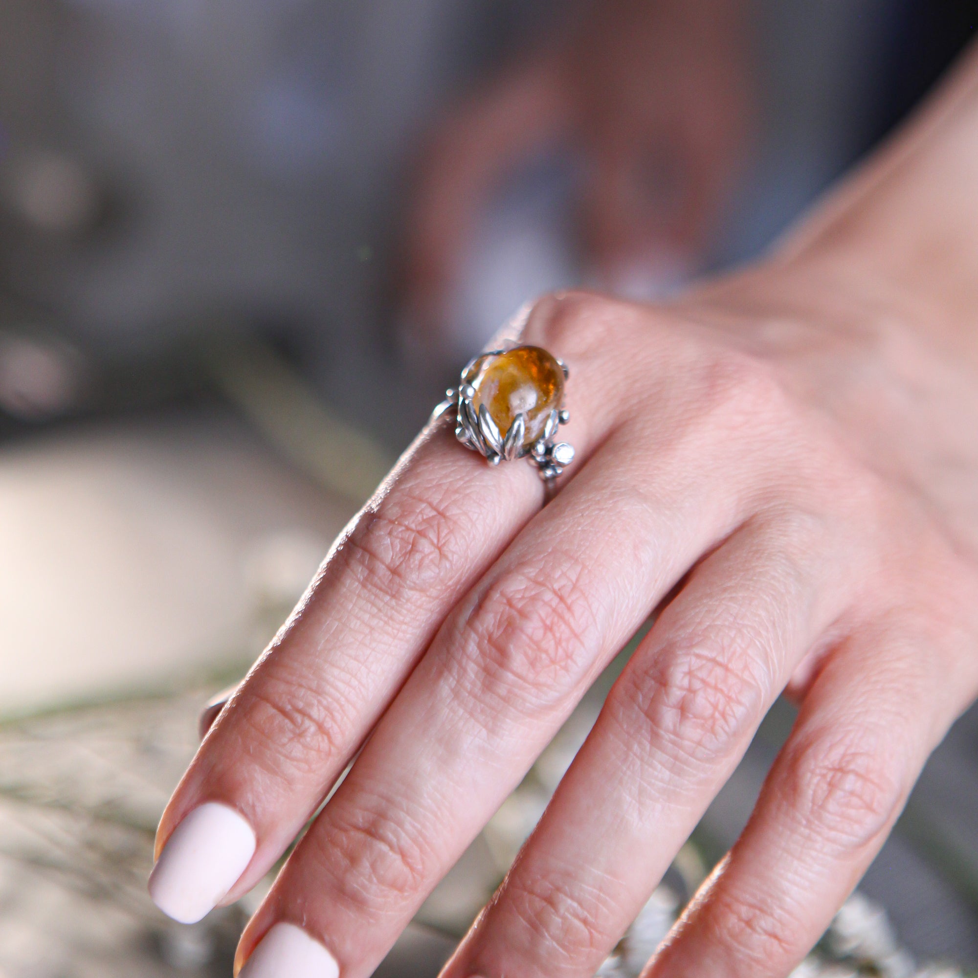 Citrine Bloom Ring - by order