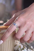 Lacey with blue zircon